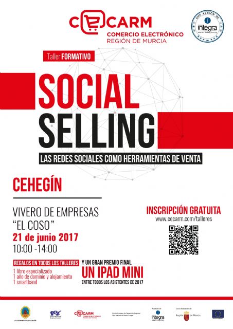Abierto el plazo de inscripción de un taller formativo CECARM para aprender a vender a través de las redes sociales