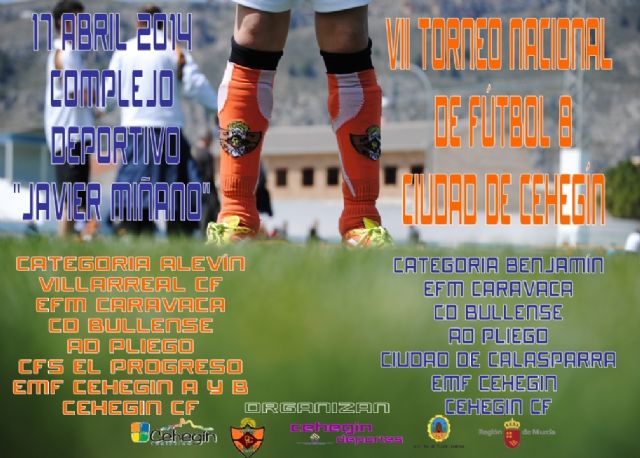 El VII Torneo de Fútbol 8 'Ciudad de Cehegín' se disputará el 17 de abril