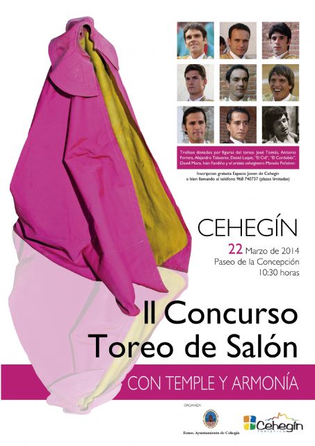 El II Concurso de Toreo de Salón se celebrará el día 22 dentro de las II Jornadas Taurinas de Cehegín