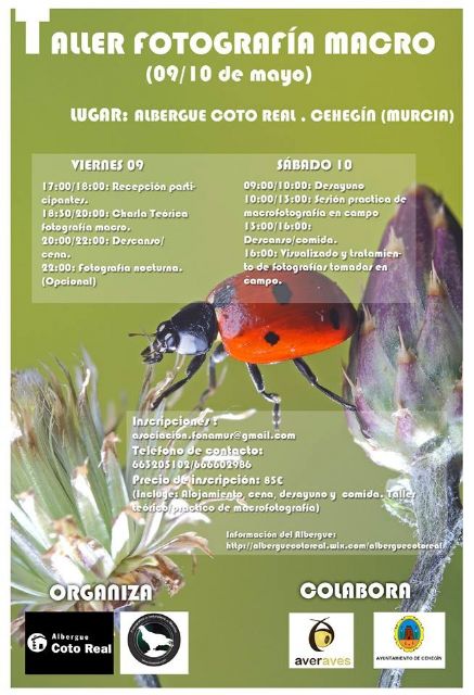 El Albergue Coto Real acogerá un taller de fotografía macro los días 9 y 10 de mayo