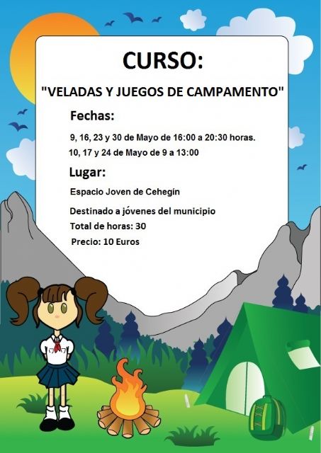 Juventud oferta el curso 'Veladas y juegos de campamento'