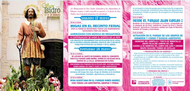 La huerta de Cehegín protagonizará el fin de semana con las fiestas de San Isidro Labrador