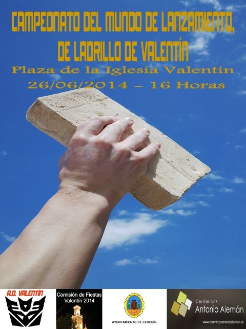 Valentín será la sede del I Campeonato del Mundo de Lanzamiento de Ladrillo