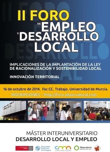 Cehegín promociona el nuevo Vivero de Empresas de El Coso y el Polígono del Agua Salada en el II Foro Regional de Empleo y Desarrollo Local