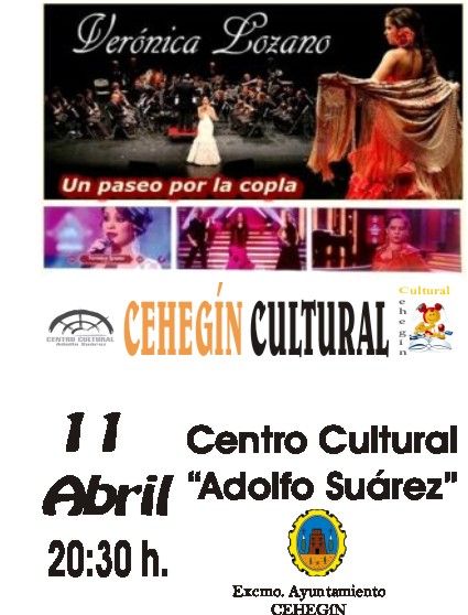Verónica  Lozano invita a 'Un paseo por la copla' dentro del ciclo Cehegín Cultural