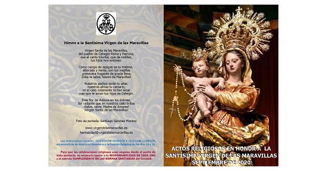 Hoy comienza el Novenario a la Virgen de las Maravillas