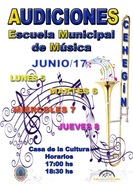 La Escuela Municipal de Música realizará sus tradicionales audiciones