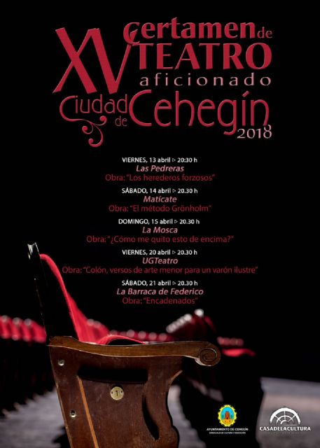 Presentada la  XV edición del  Certamen de Teatro Aficionado ´Ciudad de Cehegín´