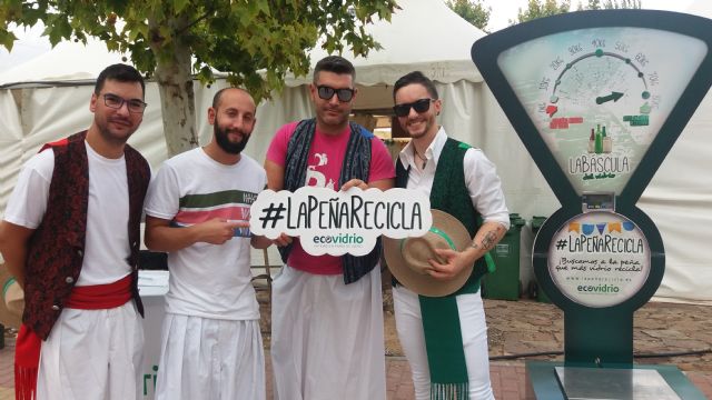 Cehegín acoge durante sus Fiestas Patronales la campaña de Ecovidrio 'La Peña Recicla' 2019