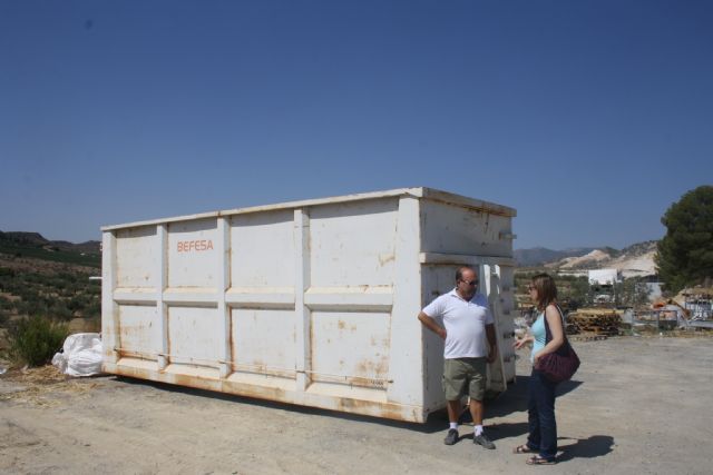 Habilitado, por primera vez en Cehegín, un punto de recogida de residuos plásticos agrícolas