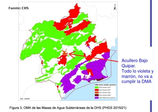 El Consejo para la Defensa del Noroeste denuncia el gravísimo deterioro del acuífero del Bajo Quípar