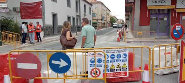 Inicio de las obras en la calle Begastri, una de las arterias principales de Cehegín