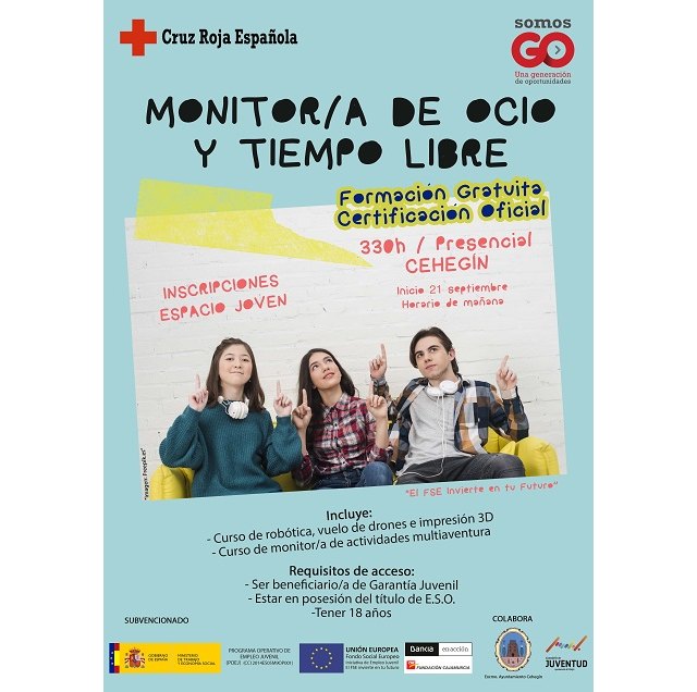 Se abre el plazo de inscripción para el curso de ‘Monitor de ocio y tiempo libre’