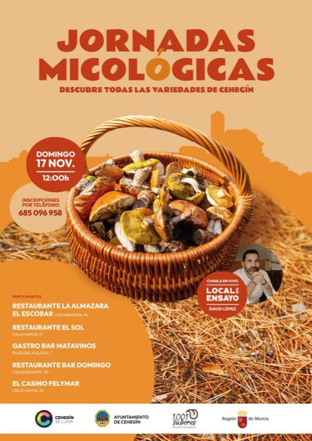 Cehegín celebra sus Jornadas Micológicas con platos exclusivos y un taller gastronómico