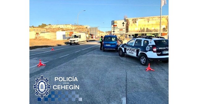 La Policía Local establece controles en los accesos a Caravaca de la Cruz y Cehegín