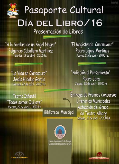 La Concejalía de Cultura programa numerosas actividades con motivo del Día del Libro
