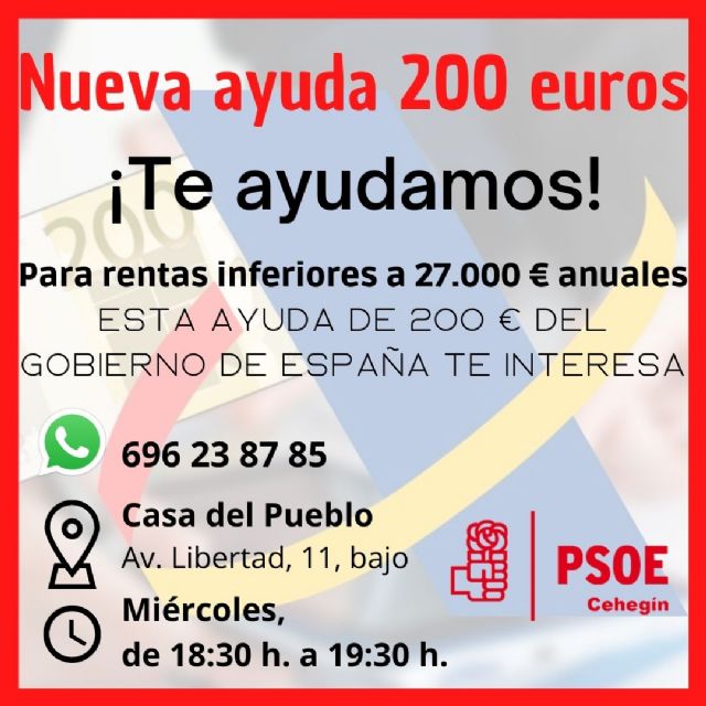 Servicio asesoramiento ayuda 200 euros