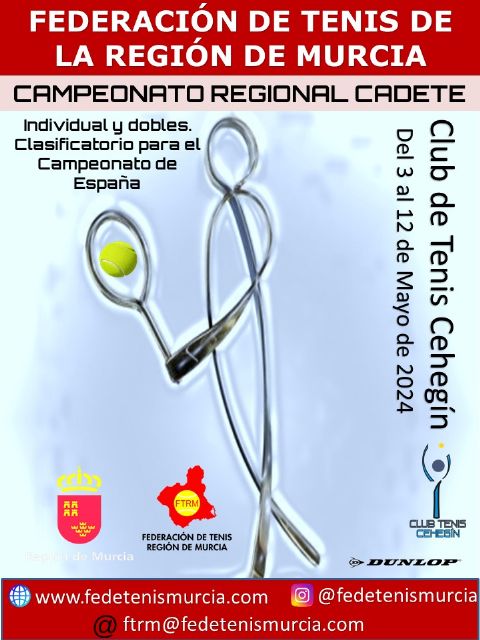 Cehegín acogerá por primera vez el Campeonato Regional Cadete de Tenis