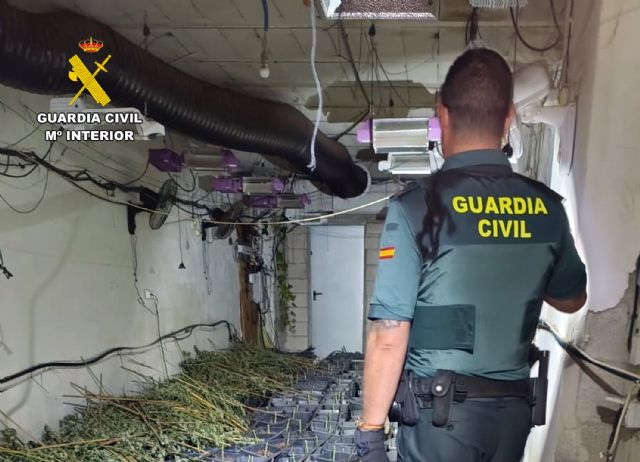 La Guardia Civil desmantela en Cehegín un invernadero indoor de marihuana