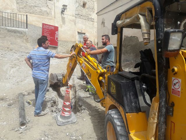 En marcha, las obras de la calle Argos de Cehegín