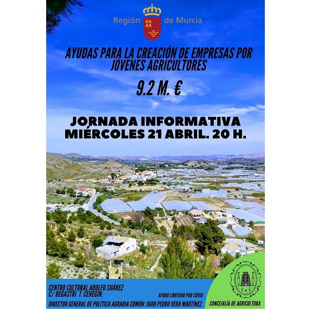 Jornada informativa para explicar las ayudas para la creación de empresas por jóvenes agricultores