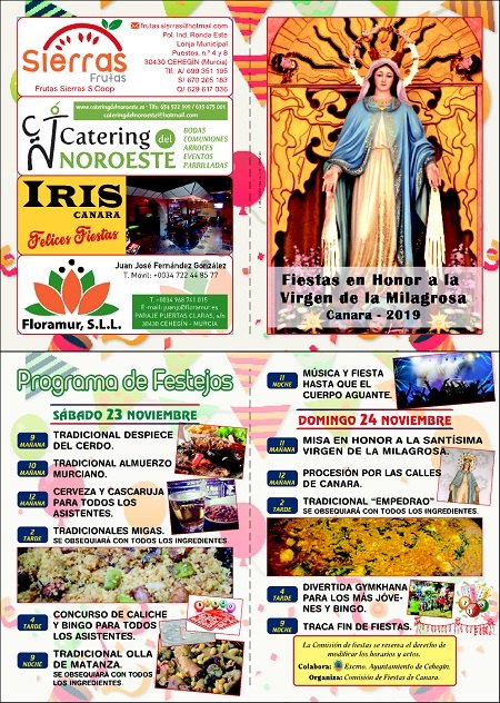 Canara celebrará las fiestas de La Milagrosa este fin de semana