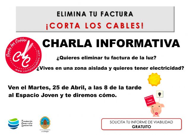 Charla informativa sobre la nueva factura eléctrica y la presentación de la campaña 'Corta los cables'