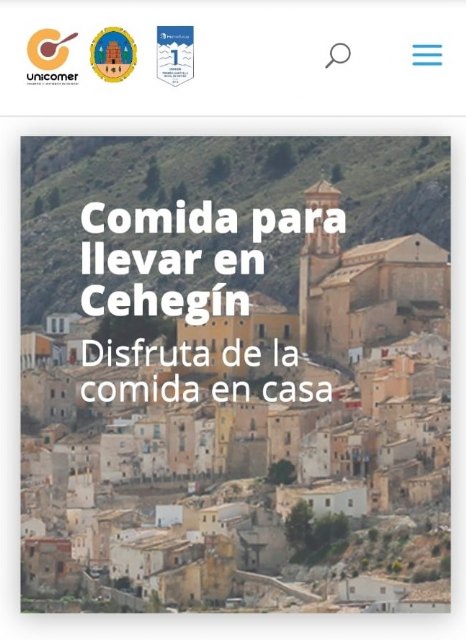 La concejalía de Comercio crea la web “Ceheginselleva” para facilitar el servicio de comidas a domicilio de la hostelería del municipio