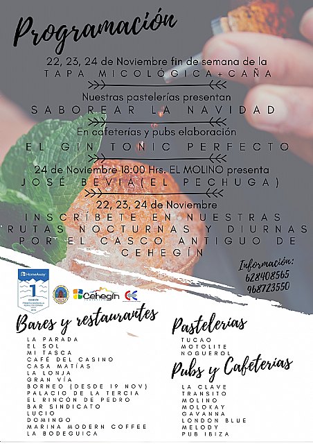 Cehegín sigue con el 'Tardeo' este próximo fin de semana