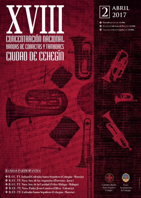 Presentada la XVIII Concentración Nacional de Bandas de Cornetas y Tambores, 'Ciudad de Cehegín'