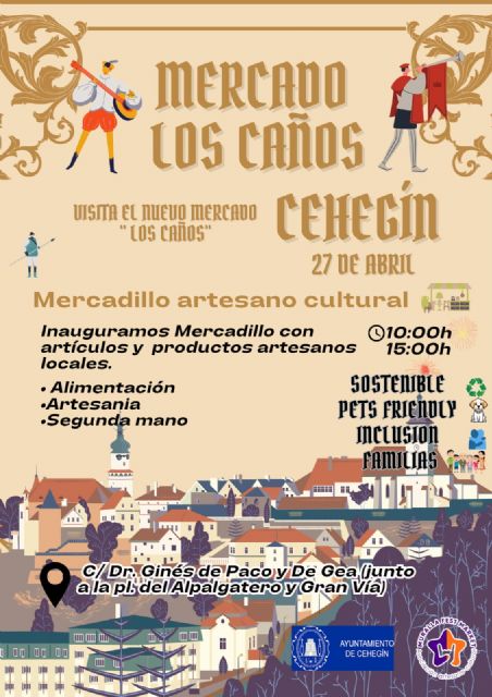 Cehegín inaugura el mercadillo 'Los Caños”, un nuevo espacio para la artesanía y la cultura
