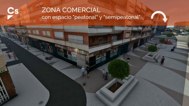Ciudadanos realizará la primera semipeatonalización de una zona comercial en Cehegín