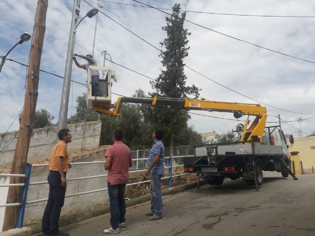 Renovado el alumbrado público del núcleo rural del Cabezo