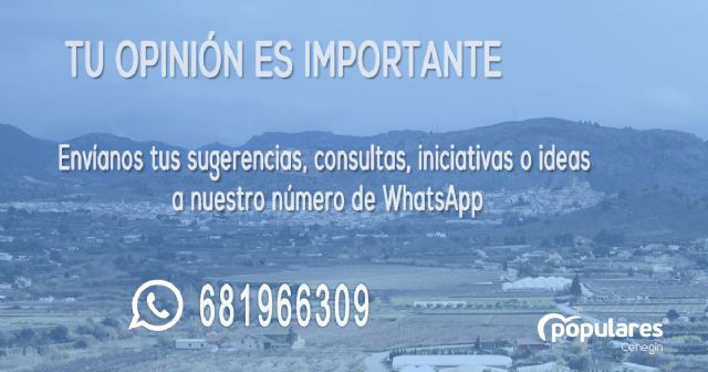 El Partido Popular de Cehegín presenta un nuevo canal de comunicación habilitando vía WhatsApp