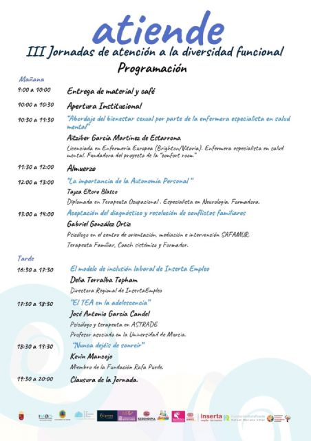 Presentadas las III Jornadas de Atención a la Diversidad Funcional “ATIENDE”