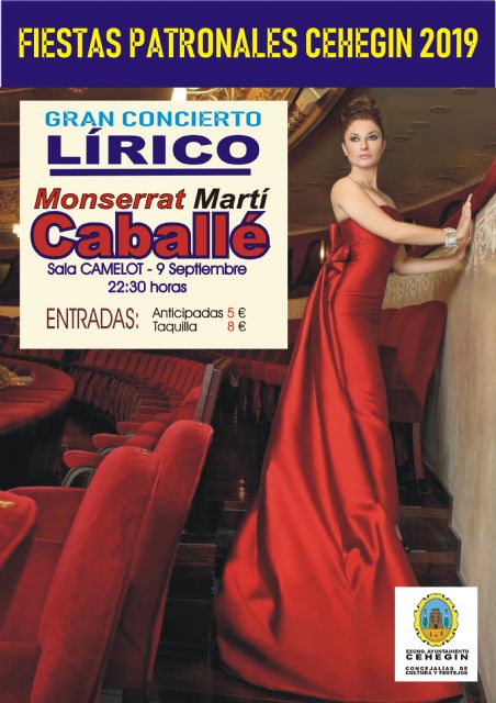 Ya a la venta las entradas del el teatro y los  conciertos de las Fiestas Patronales de Cehegín 2019