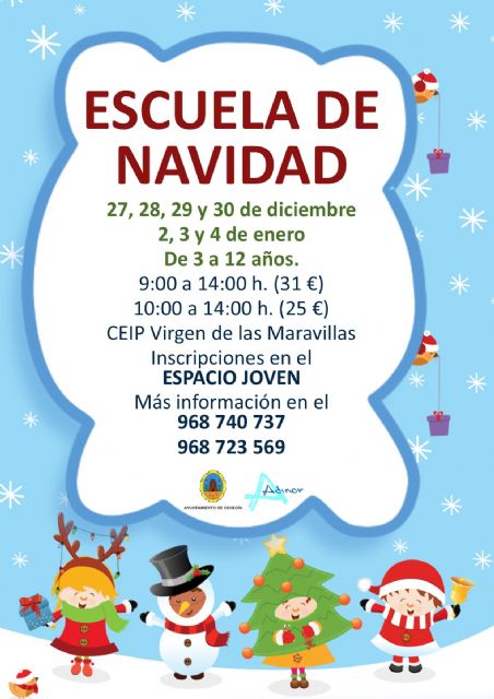 La Escuela de Navidad 2016, para niños de 3 a 12 años, ya tiene abierto su plazo de inscripción