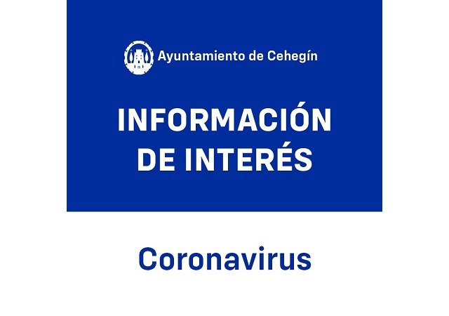 Nota informativa Concejalía de Obras y Servicios. Ayuntamiento de Cehegín