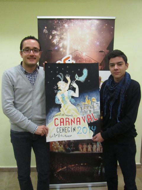 El joven Cristóbal Rodríguez gana la categoría B del concurso de carteles del Carnaval 2014