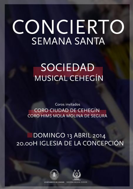 El concierto de la Sociedad Musical de Cehegín y el Coro 'Ciudad de Cehegín' se celebrará este año en la Concepción
