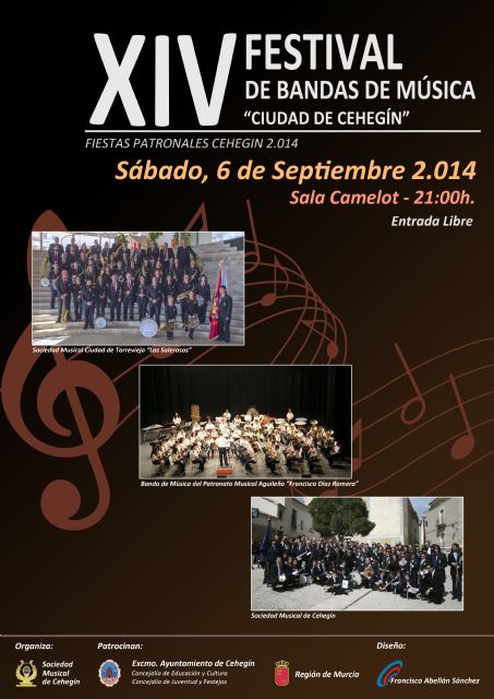 Bandas de música de Torrevieja y Águilas actuarán junto a la de Cehegín el próximo sábado