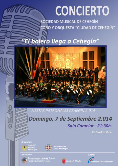 El bolero protagoniza el concierto del Coro 'Ciudad de Cehegín' y la Sociedad Musical