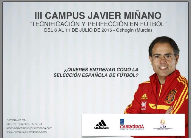 La tercera edición del Campus de Fútbol Javier Miñano se celebrará del 6 al 11 de julio
