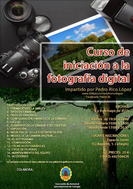 El Espacio Joven acoge un curso de 'Iniciación a la fotografía digital' los días 8 y 9 de mayo