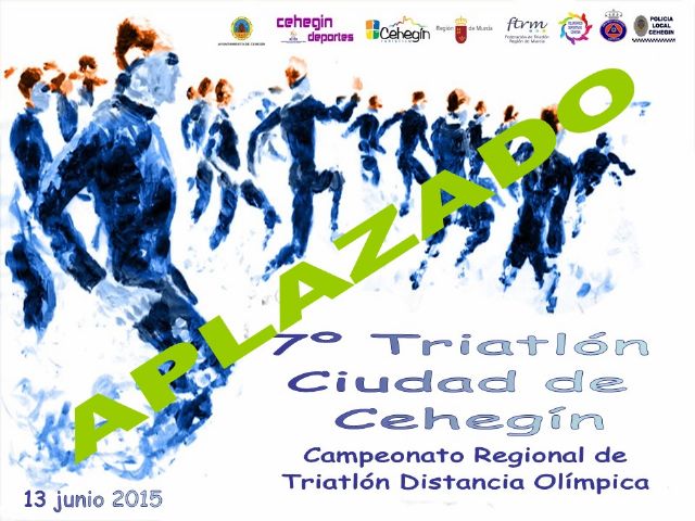 Deportes aplaza el VII Triatlón Ciudad de Cehegín por coincidir con la toma de posesión de la nueva Corporación Municipal