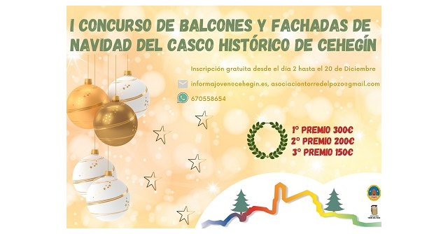 En marcha el primer concurso de decoración navideña de balcones y fachadas del Casco Histórico de Cehegín