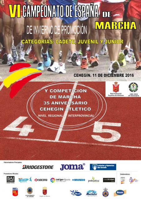 Cehegín acogerá el VI Campeonato de España de Invierno de Marcha de Promoción