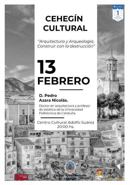El profesor de Estética de la Escuela de Arquitectura de Barcelona, Pedro Azara, impartirá la tercera conferencia del 'Cehegín Cultural'