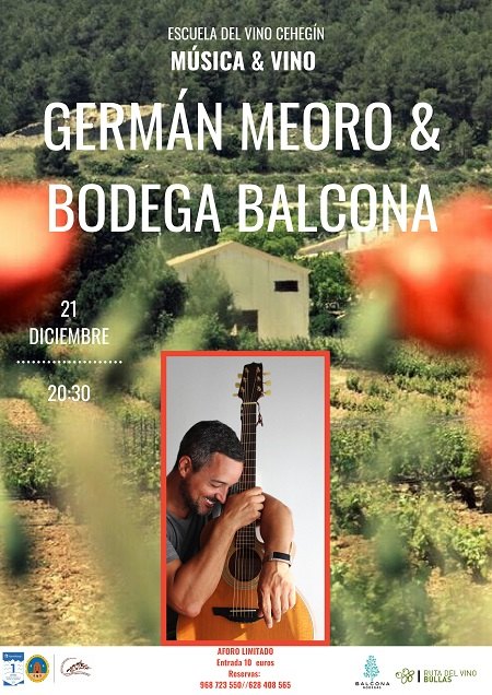 El cantautor murciano Germán Meoro y la Bodega Balcona ponen el broche de oro a la iniciativa “Música y Vino”