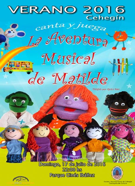 'La aventura musical de Matilda' llegará este próximo domingo, para los niños y niñas, dentro de las actividades del Verano